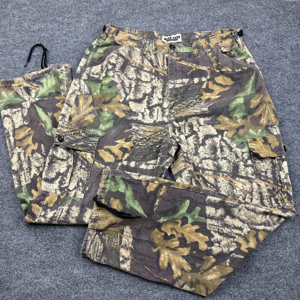 Jerzees Outdoors Camo Cargo Pants Mens Large Bigwoods Trebark‎ Floor Hunting